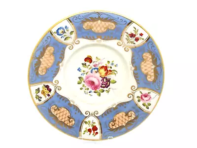 Buy Antique  Bloor Derby China Plate C1820-40 Hand Painted Flowers & Gilding • 24.99£