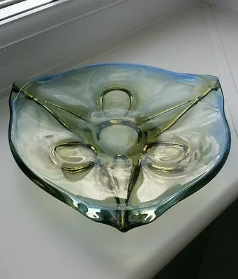 Buy Vintage Czech/ Bohemian Biomorphic Art Glass Bowl C1970's • 42£