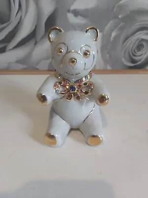 Buy Capodimonte Swarovski Teddy Bear Figurine Porcelain Rare Vintage • 59.99£