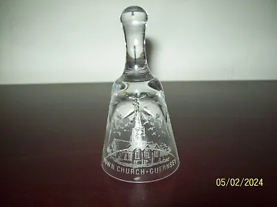 Buy Vintage Glass Bell Town Church Souvenir - Guernsey • 9.99£