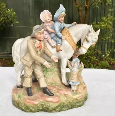 Buy Large Antique 19thC Victorian Bisque Porcelain Figure   Lift Me Up Daddy  • 12.62£