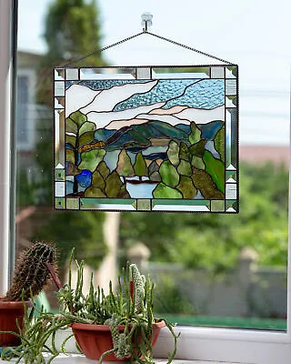 Buy Estes Park Stained Glass Wall Hanging Panel Wedding Parent Gift Wife Gift • 391.61£