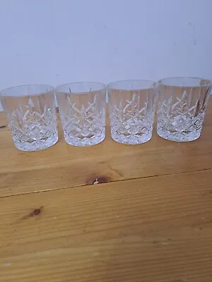 Buy Dartington Vintage Cut Glass Whisky Glasses / Tumblers X 4 • 18£