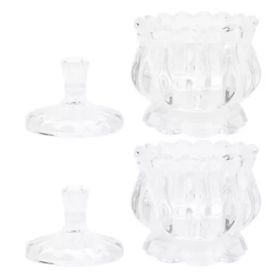Buy  2 Pcs Festival Candy Jar Crystal Decor Glass Cereal Container Cereals • 23.99£