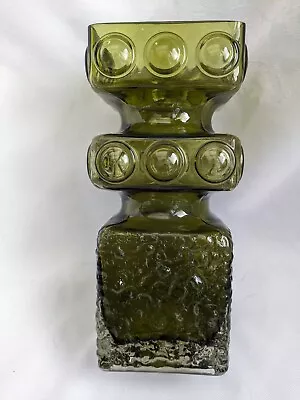 Buy Tamara Aladin Riihimaki Green Glass  Kehra  Vase. Immaculate. • 90£