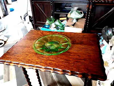 Buy Antique Cut Glass Dish Plate  Green 6 1/2  Or 16cm  Dia • 4.50£