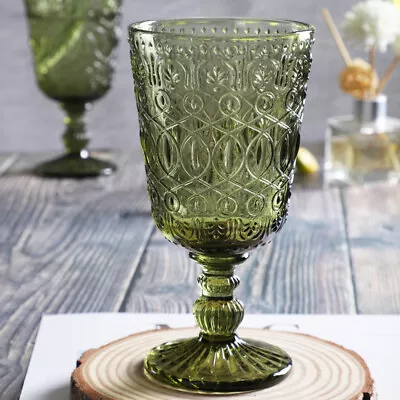 Buy  Vintage Glassware Green Wine Glasses Decorative Cup Decorate • 17.19£