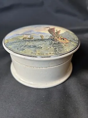 Buy 19thC The Ning Po River Prattware Pot Lid With Base  • 28£