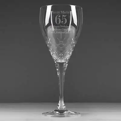 Buy Personalised Big Age Cut Crystal Wine Glass • 27.95£