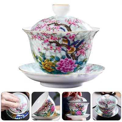 Buy Chinese Porcelain Tea Cup Set With Lid And Saucer-SP • 16.65£