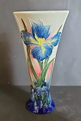 Buy Colourful Old Tupton Ware Trumpet Vase With Iris Design - 20 Cm • 26£