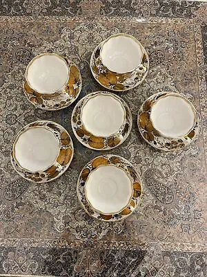 Buy Imperial Russian Porcelain Lomonosov Tea Cup & Saucer MY GARDEN 22 Gold • 33.11£