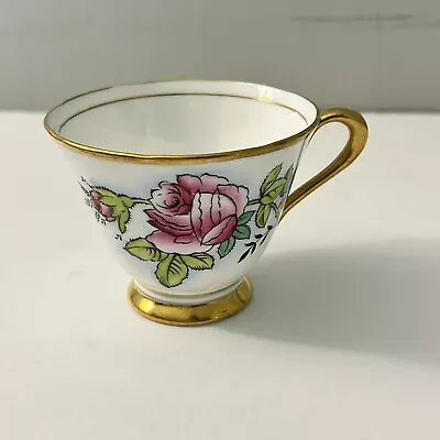 Buy Vintage Tuscan Fine English Bone China Tea Cup Roses Floral Made In England • 15.12£