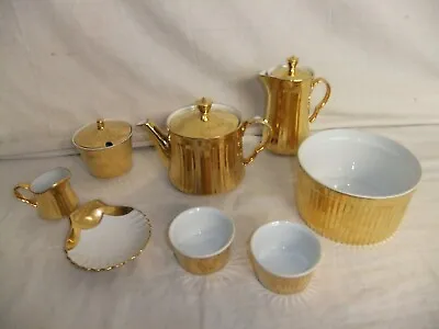 Buy Royal Worcester - Gold Lustre Fluted - Vintage Porcelain Tableware - R7 • 97.94£