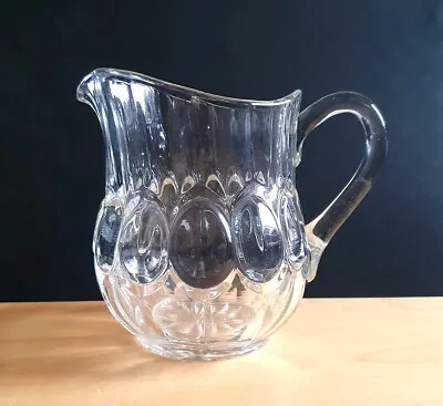 Buy Glass Water Jug Vintage Patterned Glass Pitcher • 8£