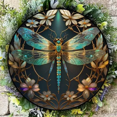 Buy Dragonfly Window Decor Stained Acrylic Glass Suncatcher Colorful Imitation Glass • 9.60£