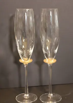 Buy Union Street Harlequin 2 Gold Champagne Flutes 11 1/4  Signed. 1 • 122.49£