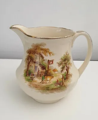 Buy Vintage Alfred Meakin Large Jug Pitcher Countryside Inn Design 7  Tall 1.7 Litre • 11.99£