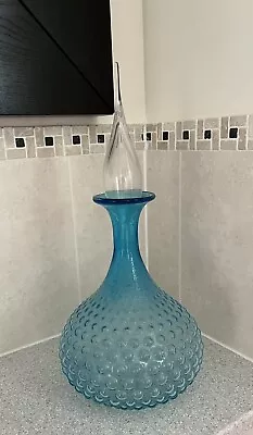 Buy Blue Glass Exotic Style Decanter/carage With Stopper • 15£