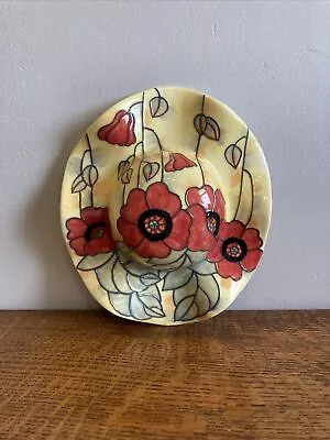 Buy Old Tupton Ware Poppy Design Wall Hanging Bonnet Hand Painted Yellow And Red • 6£