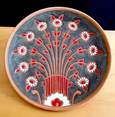 Buy Bonis Pottery Rhodes Greece Original Handmade Terracotta Floral Plate • 24£