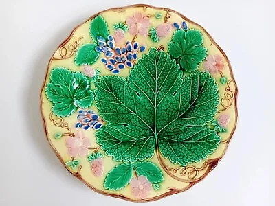 Buy Antique Wedgwood Majolica Grape & Strawberry Ceramic Plate Excellent Condition • 29.99£