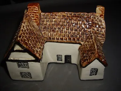 Buy 'Britain In Miniature' Handcrafted Tey Pottery, White Cottage With Tiled Roof • 3.60£