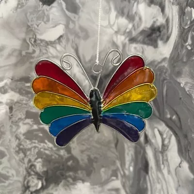 Buy Rainbow Inspired Stained Glass Effect Suncatcher Wind Spinner Pride Gifts Decor • 9.95£