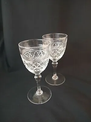 Buy Vintage, Thomas Webb, Wine Glasses WET 26 Cut  1936-49 • 31£
