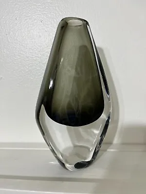 Buy Nils Landberg Orrefors 3595-1 Glass Smoke Glass Vase Signed 7  Tall FREE SHIP! • 95.90£