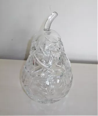 Buy  cut Glass Pear Shaped Jam/preserve  Jar With Lid 7  High • 5£