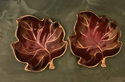Buy Carlton Ware “Rouge Royale” Art Deco  Gilded Porcelain Leaf Dish -  2 Available • 19.99£