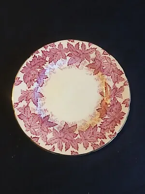 Buy Coalport Plate 20 Cms - Pink Leaves.  Ad1750 • 10£