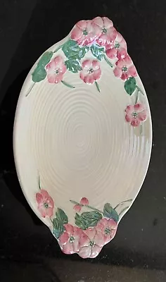 Buy Vintage Maling Lustre Ware Apple Blossom Oval Dish / Bowl • 10£