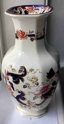Buy Vintage Perfec Masons Ironstone Hand Painted Mandalay Large 12” Tall Indian Vase • 49.99£
