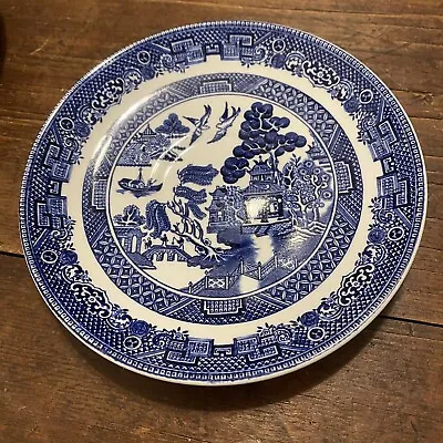 Buy Johnson Brothers BLUE WILLOW Saucer Plate: Made In England • Blue & White • 6.63£