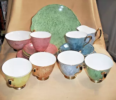 Buy Royal Albert Gossamer Tea Set - 6 Tea Cups, 6 Saucers, 6 Tea  Plates, Cake Plate • 29.99£