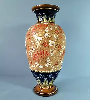 Buy ROYAL DOULTON SLATERS VASE Floral Decoration     4451 Signed KM Or RM 12  Tall • 59£