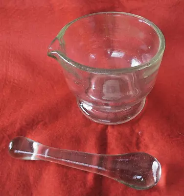Buy Antique Victorian Light Green Glass Hand Made Apothecary Chemist Pestle & Mortar • 39.79£