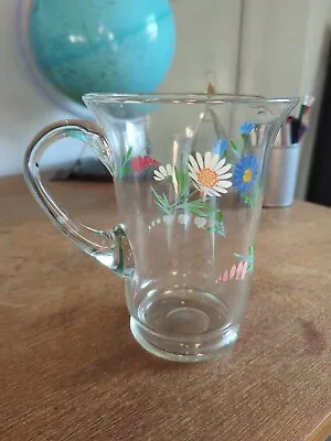 Buy Vintage Hand Painted Glass Jug / Pitcher • 10£