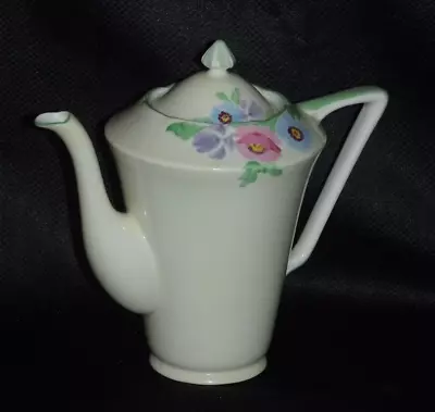Buy Grafton Bone China Teapot Coffee Pot Art Deco 1930s Hand Painted Pattern 6273 • 12.95£