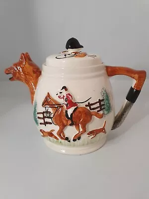 Buy Vintage Fox & Hounds Teapot Portland Pottery  Corbridge England, Hunting Scene  • 9£