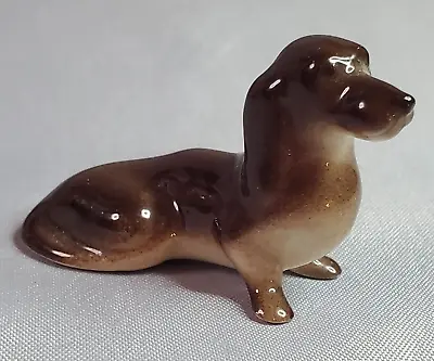 Buy Lomonosov USSR Miniature Dachsund Dog Figurine Porcelain Vintage Puppy • 12.24£