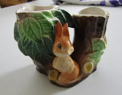 Buy Vintage HORNSEA POTTERY Fauna, Rabbit Double Posy Vase No.25 • 5£