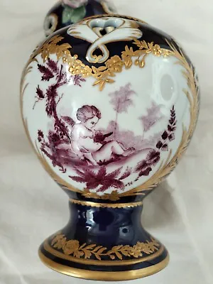 Buy Very Rare Antique Italian Majolica Pottery Urn Vase With Lid, 1805-1816 • 250£