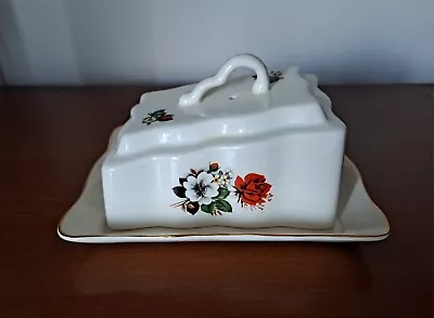 Buy Vintage Romanian Ceramic Lidded Butter / Cheese Dish • 6.50£