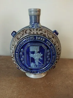 Buy Antique C.1900, Westerwald, German Stoneware Vase Or Decorative Bottle 22.5cm • 19.95£