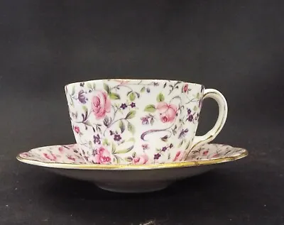 Buy Vintage Clare Bone China Chintz Cup & Saucer • 13.99£