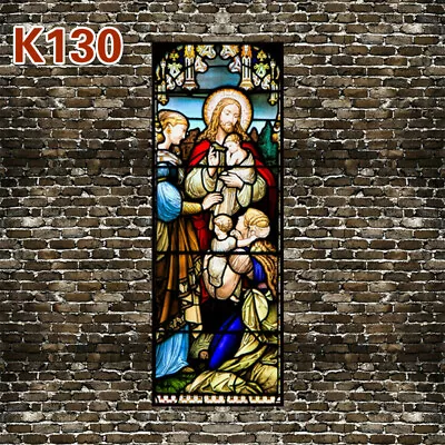 Buy Self-adhesive Stained Glass Stickers European Church Opaque Window Film Decor • 12.55£