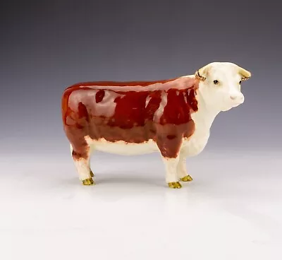 Buy Beswick Pottery - Hand Painted Hereford Bull Figure • 10.50£